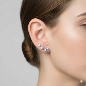 Elegant Silver Stud Earrings
